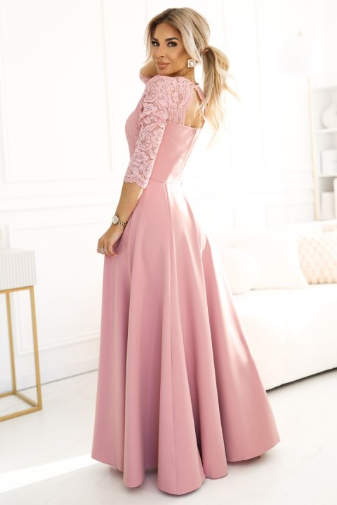Sukienka Model Amber 309-13 Powder Pink - Numoco Numoco Sukienka Model Amber 309-13 Powder Pink - Numoco Numoco