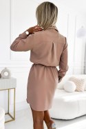 Sukienka Model Camille 284-2 Beige - Numoco Numoco Sukienka Model Camille 284-2 Beige - Numoco Numoco