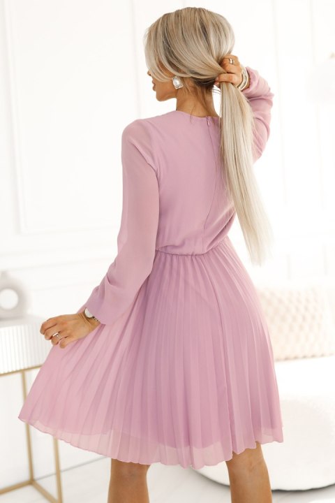 Sukienka Model Isabelle 313-16 Powder Pink - Numoco Numoco Sukienka Model Isabelle 313-16 Powder Pink - Numoco Numoco
