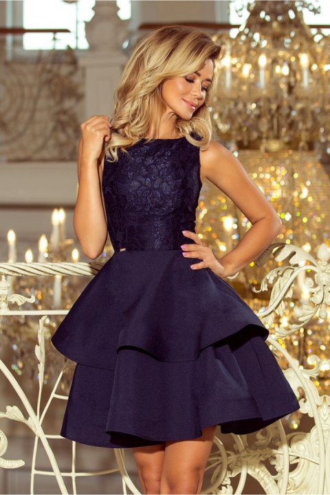 Sukienka Model Laura 205-3 Navy - Numoco Numoco Sukienka Model Laura 205-3 Navy - Numoco Numoco