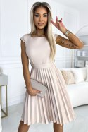 Sukienka Model Lila 311-14 Beige - Numoco Numoco Sukienka Model Lila 311-14 Beige - Numoco Numoco
