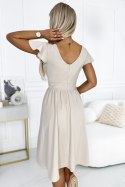 Sukienka Model Matilde 425-7 Beige - Numoco Numoco Sukienka Model Matilde 425-7 Beige - Numoco Numoco