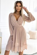 Sukienka Model Mila 538-1 Beige - Numoco Numoco Sukienka Model Mila 538-1 Beige - Numoco Numoco