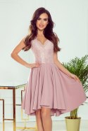 Sukienka Model Patricia 300-1 Powder Pink - Numoco Numoco Sukienka Model Patricia 300-1 Powder Pink - Numoco Numoco