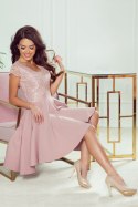 Sukienka Model Patricia 300-1 Powder Pink - Numoco Numoco Sukienka Model Patricia 300-1 Powder Pink - Numoco Numoco