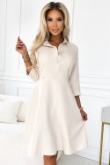 Sukienka Model Sandy 286-7 Beige - Numoco Numoco Sukienka Model Sandy 286-7 Beige - Numoco Numoco