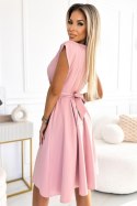 Sukienka Model Scarlett 348-9 Powder Pink - Numoco Numoco Sukienka Model Scarlett 348-9 Powder Pink - Numoco Numoco