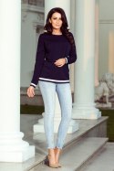 Bluza Damska Model 222-1 Navy - Numoco Numoco Bluza Damska Model 222-1 Navy - Numoco Numoco
