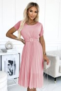 Sukienka Model 465-3 Mia Powder Pink - Numoco Numoco Sukienka Model 465-3 Mia Powder Pink - Numoco Numoco