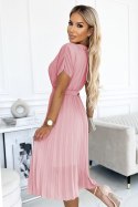 Sukienka Model 465-3 Mia Powder Pink - Numoco Numoco Sukienka Model 465-3 Mia Powder Pink - Numoco Numoco