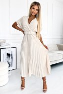Sukienka Model 471-1 Felicia Beige - Numoco Numoco Sukienka Model 471-1 Felicia Beige - Numoco Numoco