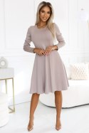 Sukienka Model 567-1 Beige - Numoco Numoco Sukienka Model 567-1 Beige - Numoco Numoco