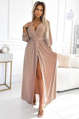 Sukienka Model Fiorella 536-2 Beige - Numoco Numoco