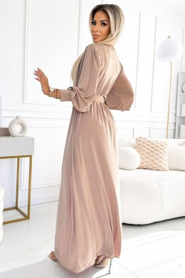 Sukienka Model Fiorella 536-2 Beige - Numoco Numoco