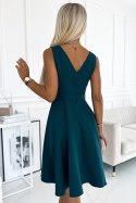 Sukienka Model Maya 478-3 Bottle Green - Numoco Numoco Sukienka Model Maya 478-3 Bottle Green - Numoco Numoco