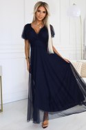 Sukienka Model Nastia 562-1 Navy - Numoco Numoco Sukienka Model Nastia 562-1 Navy - Numoco Numoco