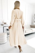 Sukienka Model Viviana 504-7 Light Beige - Numoco Numoco Sukienka Model Viviana 504-7 Light Beige - Numoco Numoco