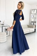 Sukienka Model Amber 309-6 Navy - Numoco Numoco Sukienka Model Amber 309-6 Navy - Numoco Numoco