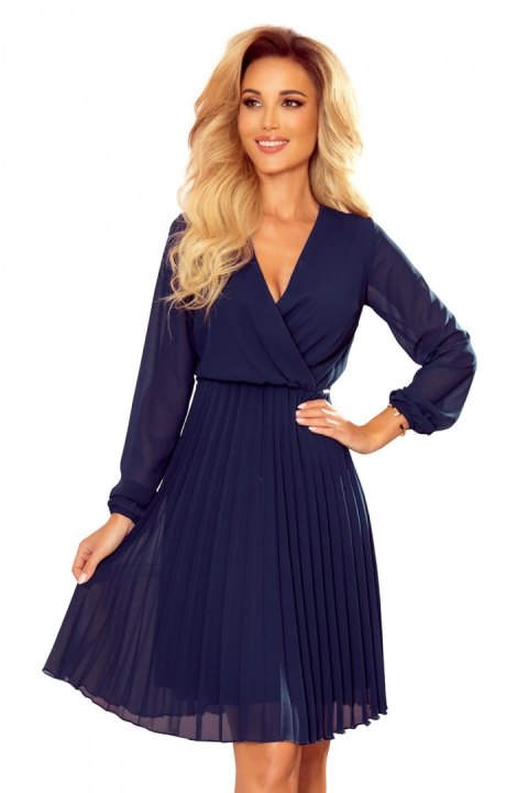 Sukienka Model Isabelle 313-6 Navy - Numoco Numoco Sukienka Model Isabelle 313-6 Navy - Numoco Numoco