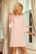 Sukienka Model Margaret 190-1 Pastel Pink - Numoco Numoco Sukienka Model Margaret 190-1 Pastel Pink - Numoco Numoco