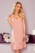Sukienka Model Rosita 306-3 Powder Pink - Numoco Numoco Sukienka Model Rosita 306-3 Powder Pink - Numoco Numoco
