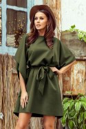 Sukienka Model Sofia 287-13 Khaki - Numoco Numoco Sukienka Model Sofia 287-13 Khaki - Numoco Numoco