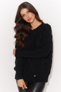 Sweter Damski Model NU_S93 Black - Numinou Numinou Sweter Damski Model NU_S93 Black - Numinou Numinou