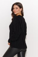 Sweter Damski Model NU_S93 Black - Numinou Numinou Sweter Damski Model NU_S93 Black - Numinou Numinou