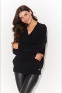 Sweter Damski Model NU_S97 Black - Numinou Numinou Sweter Damski Model NU_S97 Black - Numinou Numinou