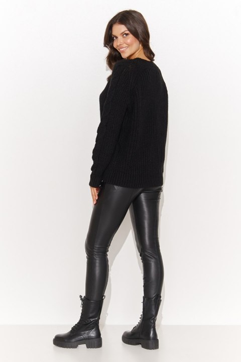 Sweter Damski Model NU_S97 Black - Numinou Numinou Sweter Damski Model NU_S97 Black - Numinou Numinou