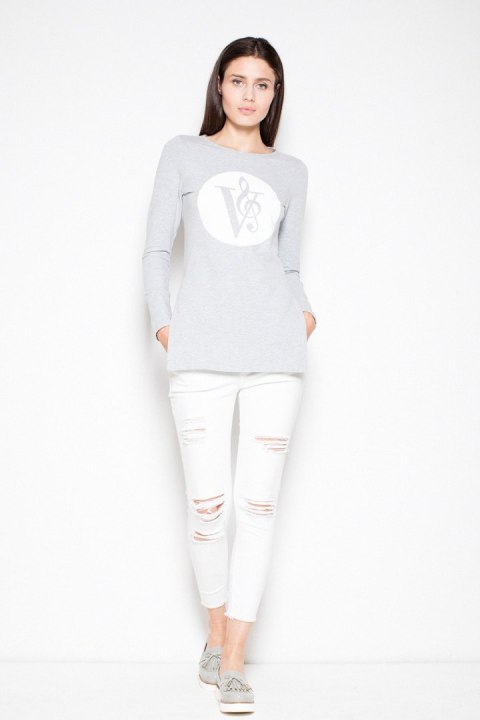 Bluza Damska Model VT014 Grey - Venaton Venaton Bluza Damska Model VT014 Grey - Venaton Venaton