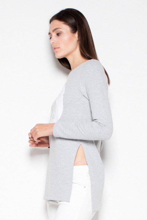 Bluza Damska Model VT014 Grey - Venaton Venaton Bluza Damska Model VT014 Grey - Venaton Venaton