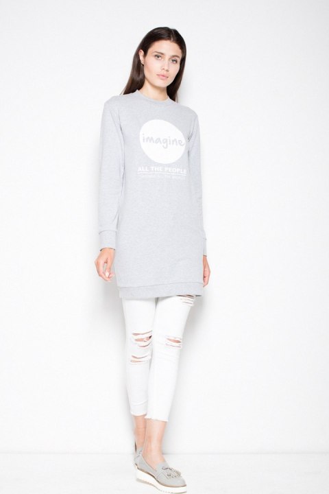 Bluza Damska Model VT015 Grey - Venaton Venaton Bluza Damska Model VT015 Grey - Venaton Venaton