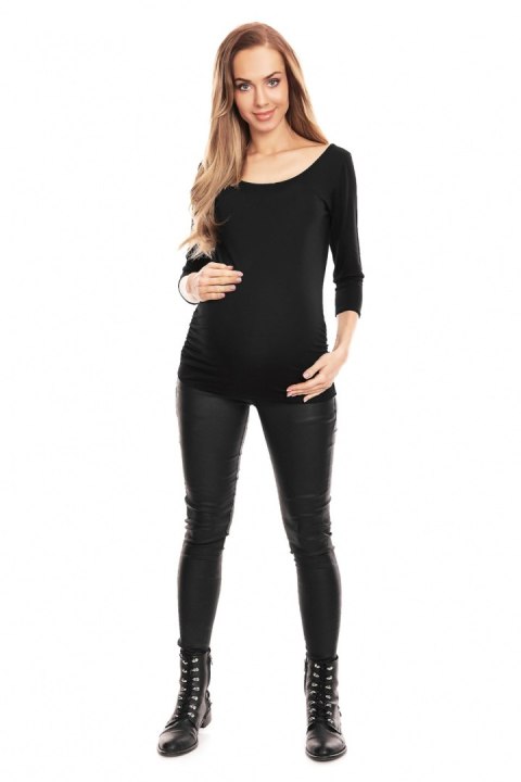 Bluzka Ciążowa Model 0142 Black - PeeKaBoo PeeKaBoo Bluzka Ciążowa Model 0142 Black - PeeKaBoo PeeKaBoo