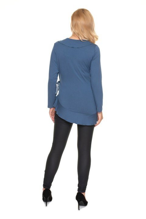 Bluzka Ciążowa Model 0185 Blue - PeeKaBoo PeeKaBoo Bluzka Ciążowa Model 0185 Blue - PeeKaBoo PeeKaBoo