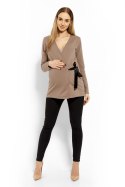 Bluzka Ciążowa Model 1626C Cappuccino - PeeKaBoo PeeKaBoo Bluzka Ciążowa Model 1626C Cappuccino - PeeKaBoo PeeKaBoo