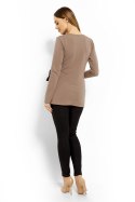 Bluzka Ciążowa Model 1626C Cappuccino - PeeKaBoo PeeKaBoo Bluzka Ciążowa Model 1626C Cappuccino - PeeKaBoo PeeKaBoo