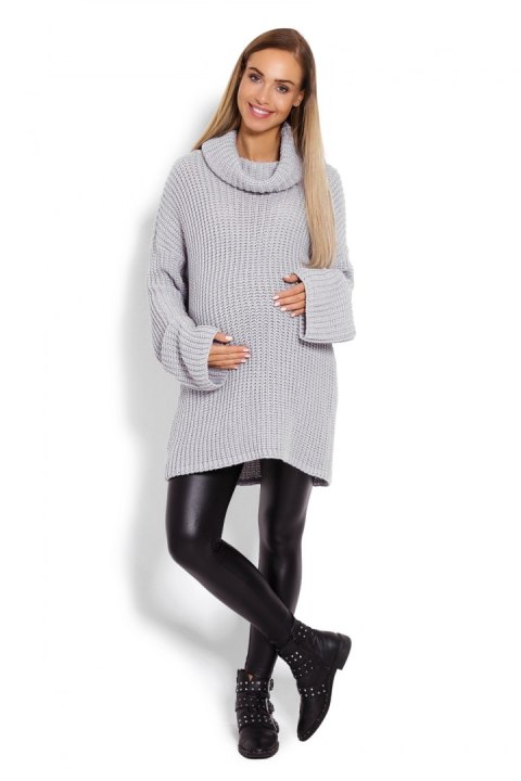 Golf Ciążowy Model 70012C Grey - PeeKaBoo PeeKaBoo Golf Ciążowy Model 70012C Grey - PeeKaBoo PeeKaBoo