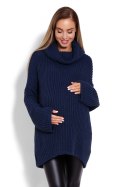 Golf Ciążowy Model 70012C Petrol Navy - PeeKaBoo PeeKaBoo Golf Ciążowy Model 70012C Petrol Navy - PeeKaBoo PeeKaBoo
