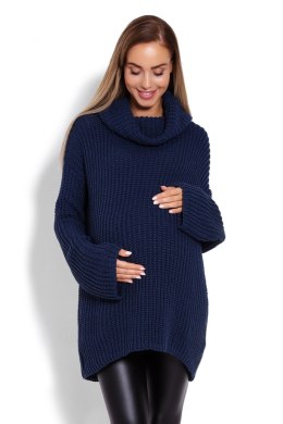 Golf Ciążowy Model 70012C Petrol Navy - PeeKaBoo PeeKaBoo