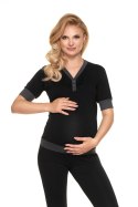 Piżama Ciążowa Model 0184 Black - PeeKaBoo PeeKaBoo Piżama Ciążowa Model 0184 Black - PeeKaBoo PeeKaBoo