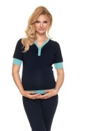 Piżama Ciążowa Model 0184 Navy - PeeKaBoo PeeKaBoo Piżama Ciążowa Model 0184 Navy - PeeKaBoo PeeKaBoo