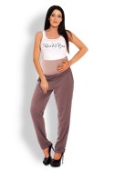 Spodnie Ciążowe Model 1276 Cappuccino - PeeKaBoo PeeKaBoo Spodnie Ciążowe Model 1276 Cappuccino - PeeKaBoo PeeKaBoo