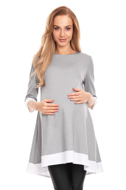 Sukienka Ciążowa Model 0125 Grey - PeeKaBoo PeeKaBoo Sukienka Ciążowa Model 0125 Grey - PeeKaBoo PeeKaBoo