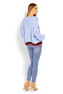 Sweter Ciążowy Model 60004C Sky Blue - PeeKaBoo PeeKaBoo Sweter Ciążowy Model 60004C Sky Blue - PeeKaBoo PeeKaBoo