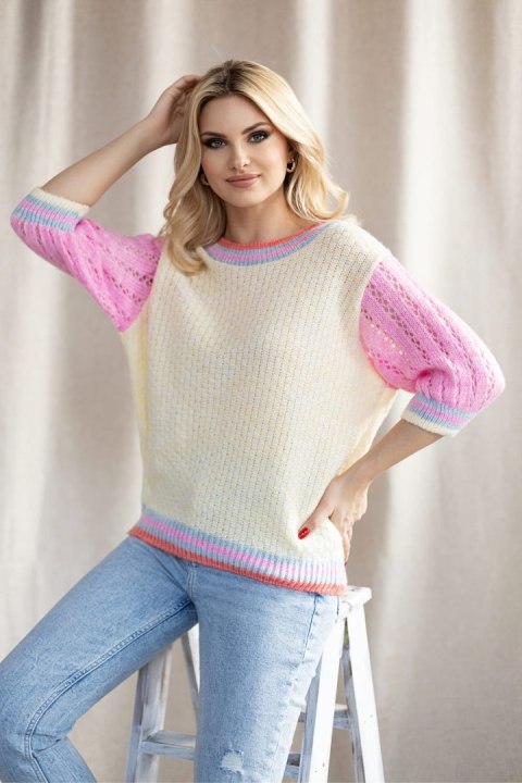 Sweter Damski Model 30093 Light Yellow - PeeKaBoo PeeKaBoo Sweter Damski Model 30093 Light Yellow - PeeKaBoo PeeKaBoo