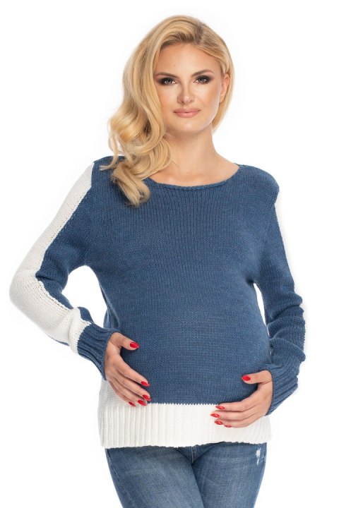 Sweter Damski Model 70038 Jeans - PeeKaBoo PeeKaBoo Sweter Damski Model 70038 Jeans - PeeKaBoo PeeKaBoo