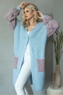 Sweter Kardigan Model 30086 Błękit - PeeKaBoo PeeKaBoo Sweter Kardigan Model 30086 Błękit - PeeKaBoo PeeKaBoo