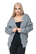 Sweter Kardigan Model 40022 Grey - PeeKaBoo PeeKaBoo Sweter Kardigan Model 40022 Grey - PeeKaBoo PeeKaBoo
