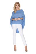 Sweter Ponczo Model 30068 Jeans - PeeKaBoo PeeKaBoo Sweter Ponczo Model 30068 Jeans - PeeKaBoo PeeKaBoo